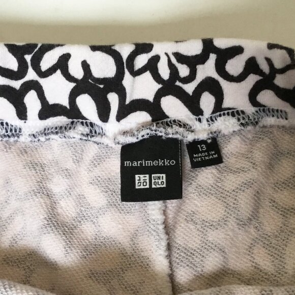 Marimekko x Uniqlo Black & White Daisy Floral Cotton Shorts Size 13 - Picture 3 of 3